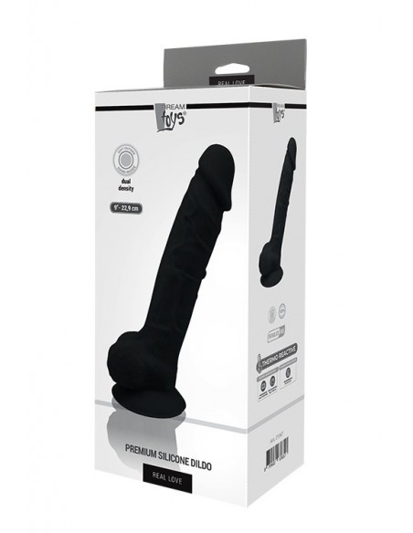 Dildo Dream Toys Real Love Dildo 9Inch Black - Dilda realistyczne - 2