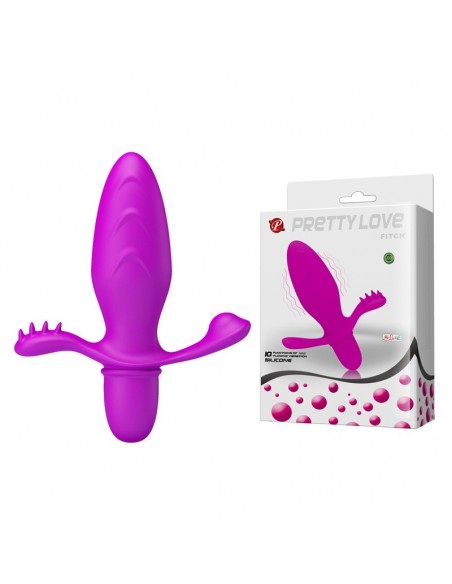 Korek analny wibrujący Pretty Love - Fitch 10 Function - Kulki i korki analne wibrujące - 2