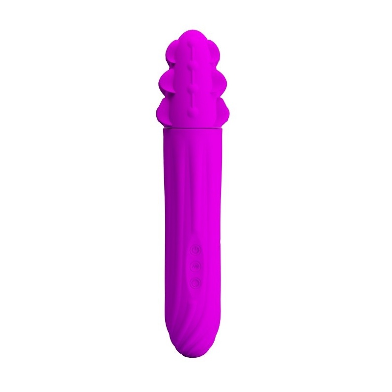 Dwugłowy wibrostymulator Aaron z rotacją i wibracją, 20,5 cm - 4