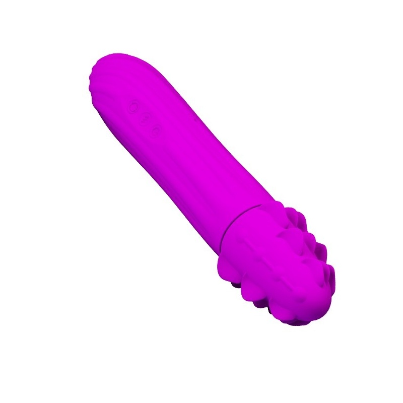 Dwugłowy wibrostymulator Aaron z rotacją i wibracją, 20,5 cm - 6