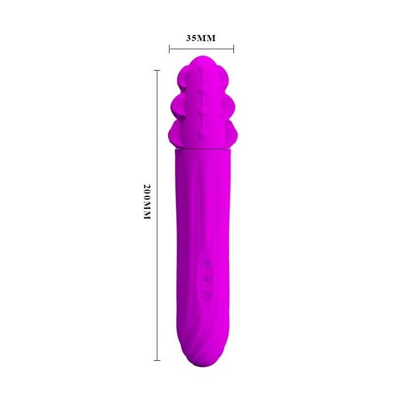 Dwugłowy wibrostymulator Aaron z rotacją i wibracją, 20,5 cm - 7