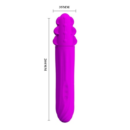 Dwugłowy wibrostymulator Aaron z rotacją i wibracją, 20,5 cm - 7