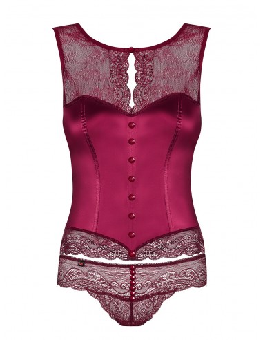 Zestaw  Miamor Gorset I Stringi Bordowy - Komplety bielizny erotycznej - 5