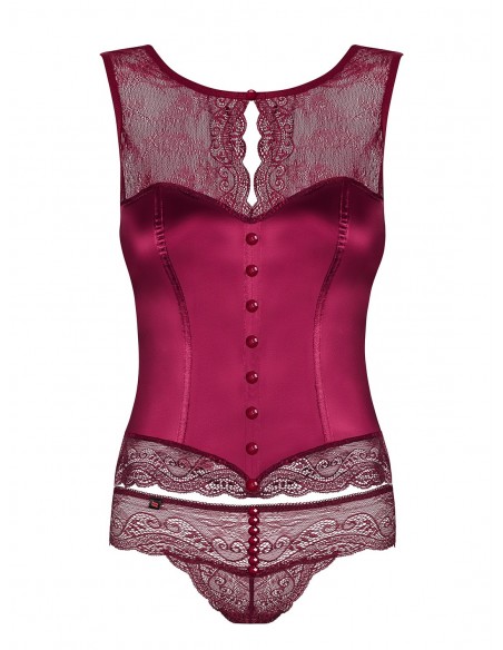 Zestaw  Miamor Gorset I Stringi Bordowy - Komplety bielizny erotycznej - 5