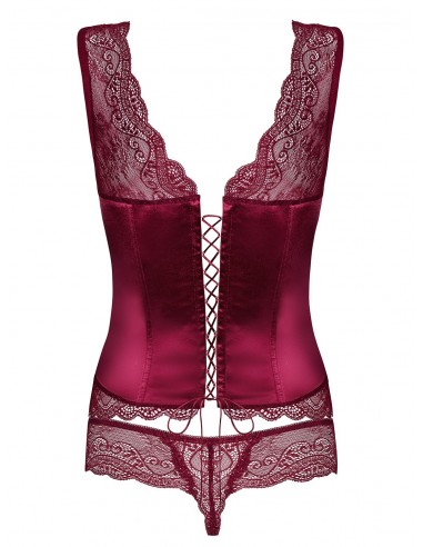 Zestaw  Miamor Gorset I Stringi Bordowy - Komplety bielizny erotycznej - 6