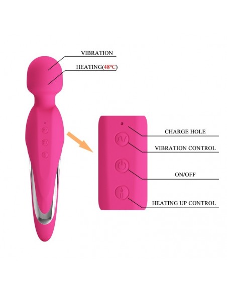 Masażer do Ciała i Zabaw Erotycznych MICHAEL z Funkcją Podgrzewania! - Wibratory Magic Wand - 8