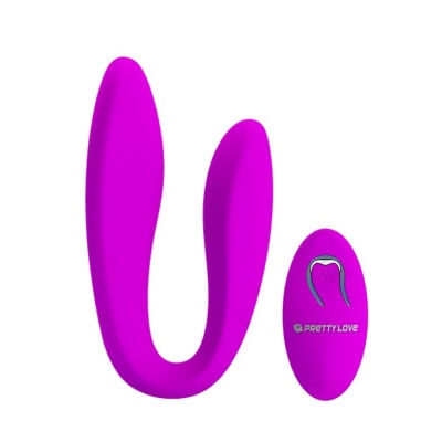 Wibrator dla par LETITIA w kształcie litery U z pilotem, 9,5 cm - 1