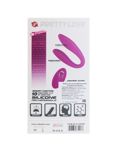 Stymulator punktu G i łechtaczki PRETTY LOVE - LETITIA, USB,10 function - Stymulatory łechtaczki - 10