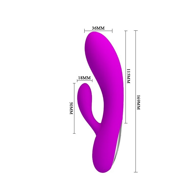 Wibrator dwustymulacyjny ALVIN z 30 trybami wibracji, 23,9 cm - 6