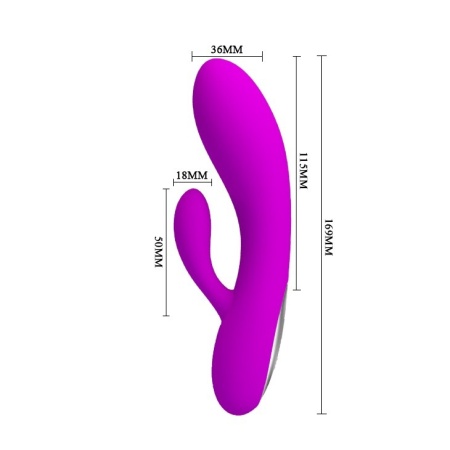 Wibrator dwustymulacyjny ALVIN z 30 trybami wibracji, 23,9 cm - 6