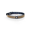 Obroża BDSM Collar With Crystals 2 Cm Gold - 1