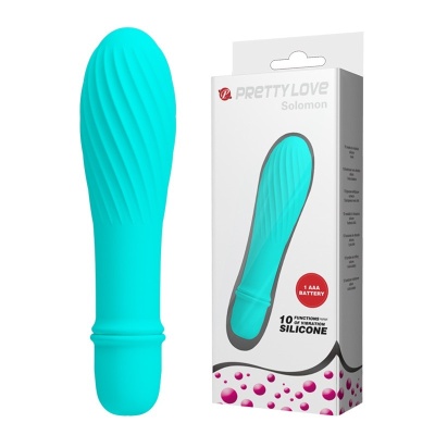 Wibrator pochwowy Solomon 18 cm o karbowanej powierzchni - 1 2