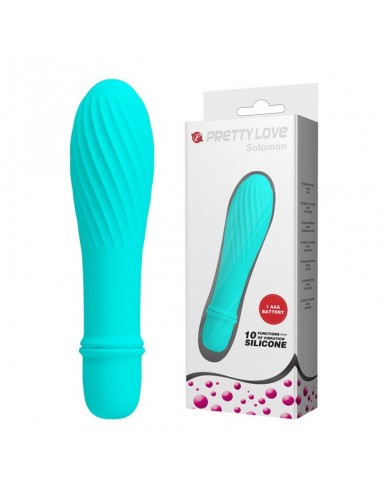 Nieduży Wibrator Solomon z Karbowaną Teksturą 10 Funkcji - Wibratory Mini - 2