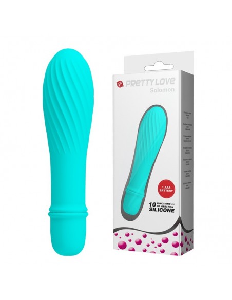 Nieduży Wibrator Solomon z Karbowaną Teksturą 10 Funkcji - Wibratory Mini - 2