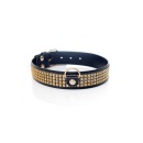 Obroża BDSM Collar With Crystals 3 Cm Gold - 1
