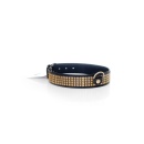 Obroża BDSM Collar With Crystals 3 Cm Gold - 4