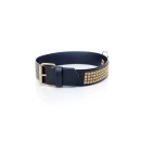 Obroża BDSM Collar With Crystals 3 Cm Gold - 5