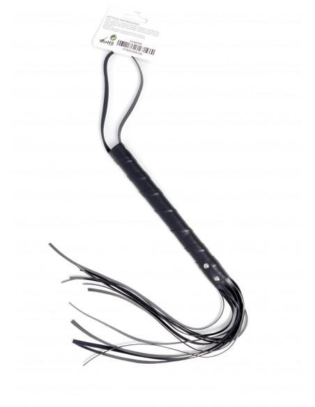 Pejcz BDSM Whip Black - Baty, pejcze i packi - 4