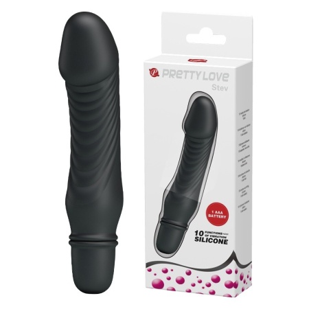 Wibrator Pretty Love Stev Black – 10 trybów wibracji, 13,5 cm - 2