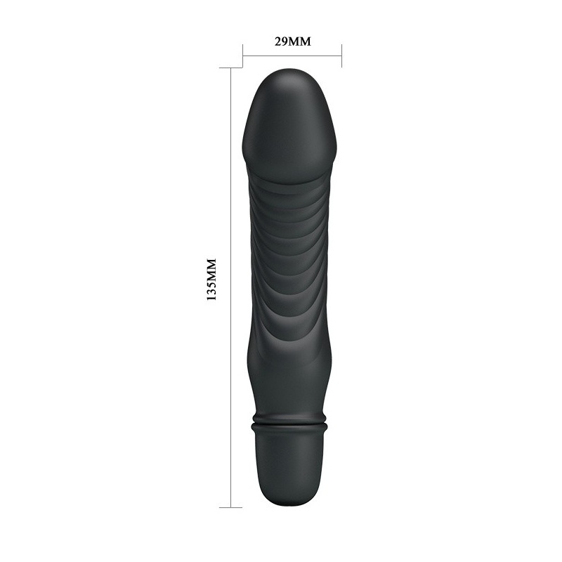 Wibrator Pretty Love Stev Black – 10 trybów wibracji, 13,5 cm - 6