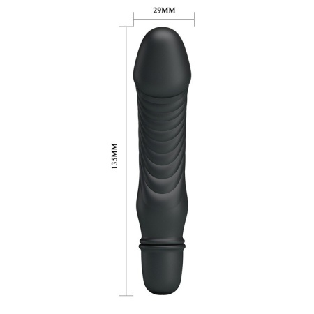 Wibrator Pretty Love Stev Black – 10 trybów wibracji, 13,5 cm - 6