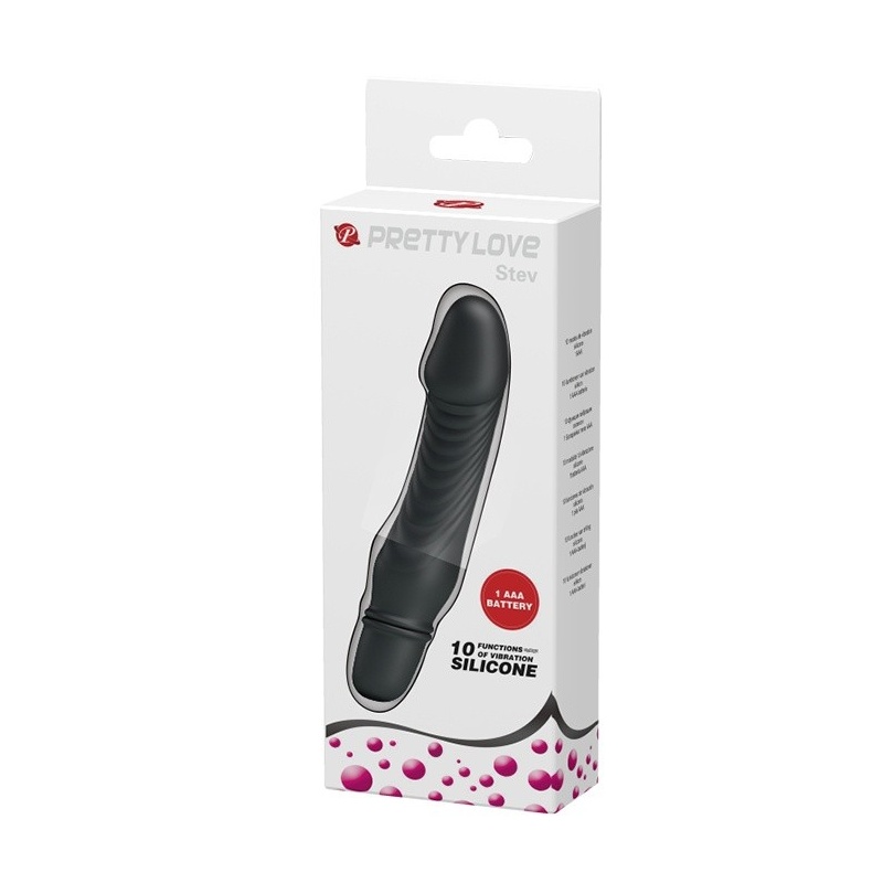 Wibrator Pretty Love Stev Black – 10 trybów wibracji, 13,5 cm - 8