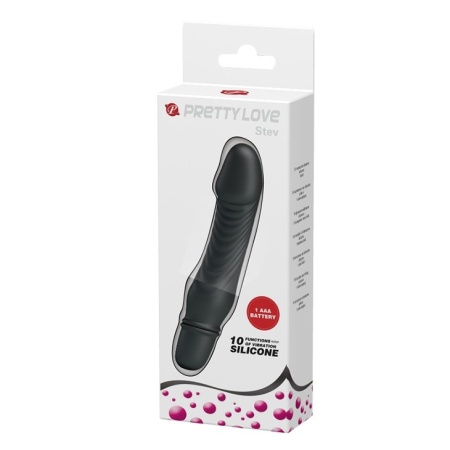 Wibrator Pretty Love Stev Black – 10 trybów wibracji, 13,5 cm - 8