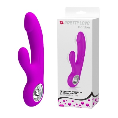 Wibrator Gordon z 7 trybami wibracji i stymulacją punktu G, 19 cm - 1 2