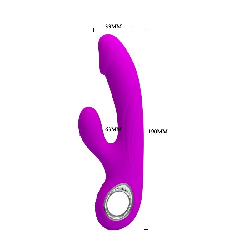 Wibrator Gordon z 7 trybami wibracji i stymulacją punktu G, 19 cm - 5