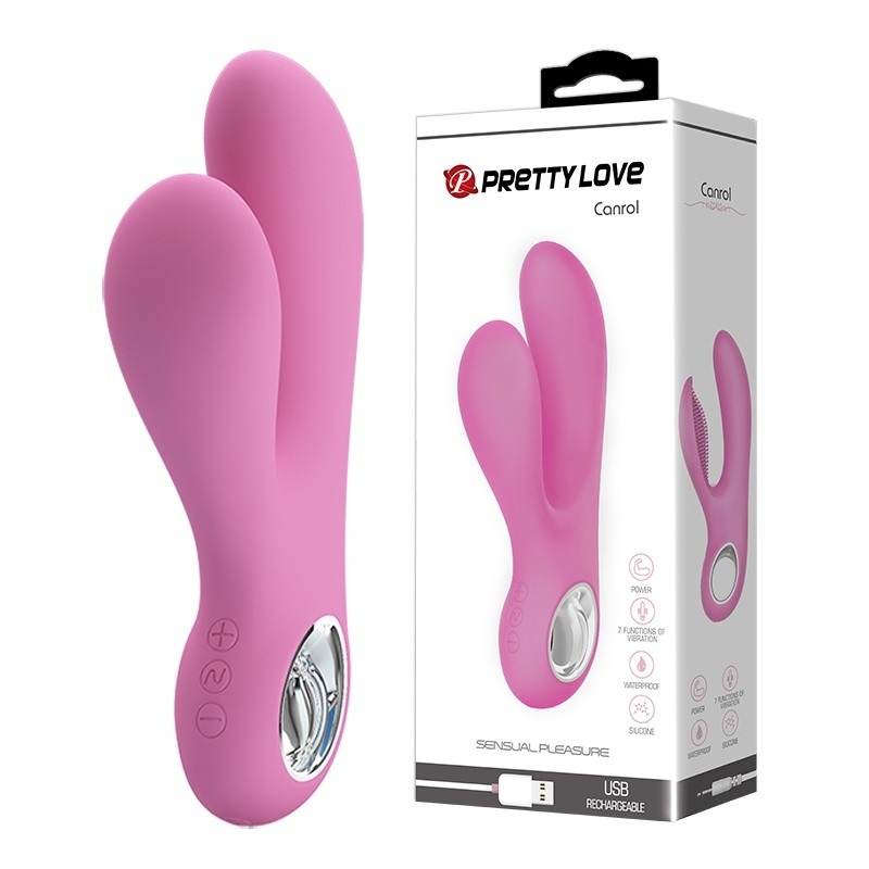 Wibrator Canrol z podwójną stymulacją, 17 cm, IPX7 - 2