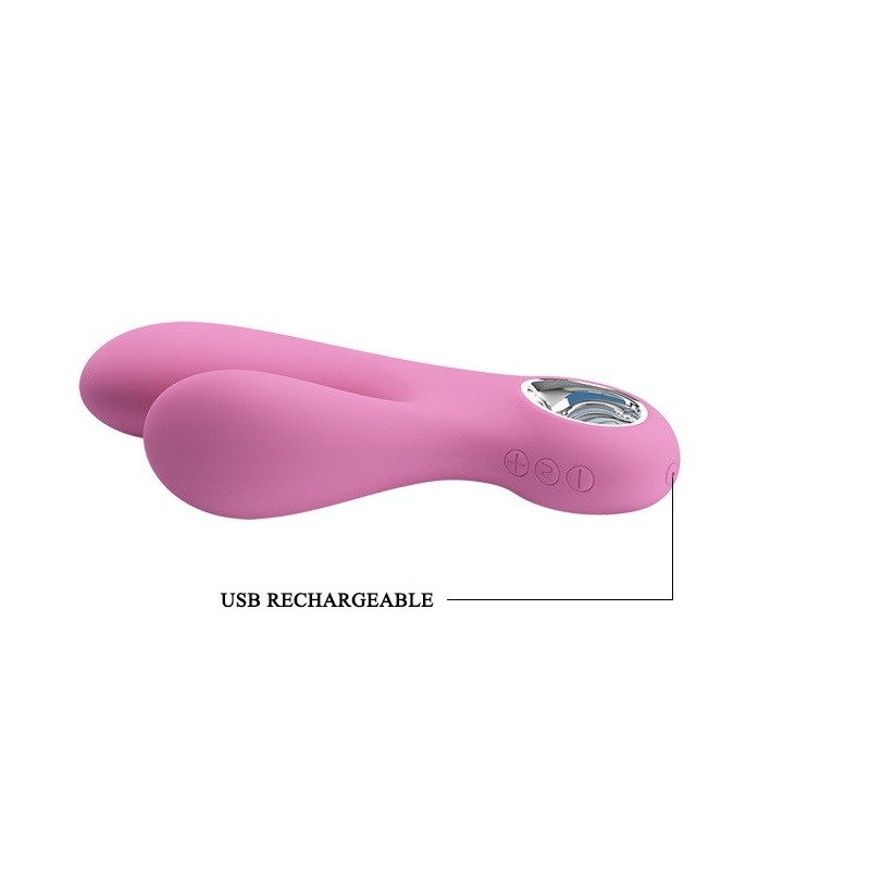 Wibrator Canrol z podwójną stymulacją, 17 cm, IPX7 - 7