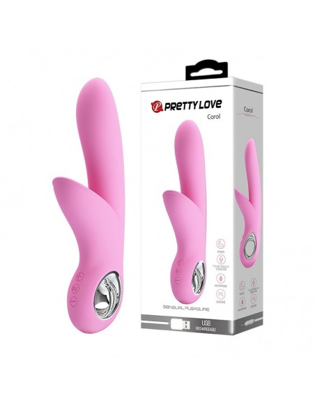 Wibrator Króliczek - Carol Usb Pink 7 Funkcji - Wibratory Króliczki - 2