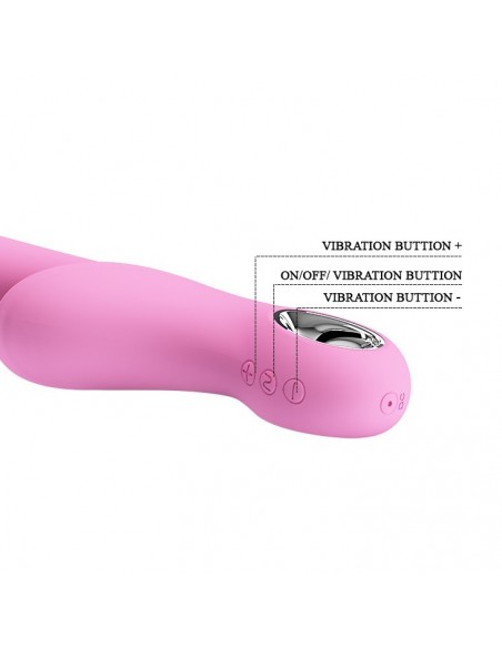 Wibrator Króliczek - Carol Usb Pink 7 Funkcji - Wibratory Króliczki - 8