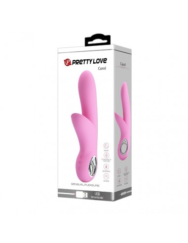 Wibrator Króliczek - Carol Usb Pink 7 Funkcji - Wibratory Króliczki - 11