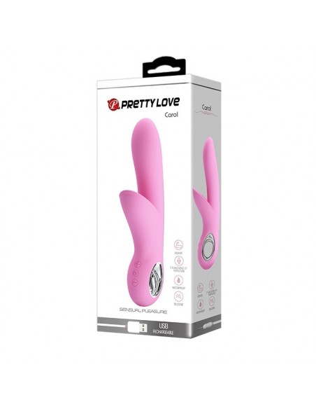 Wibrator Króliczek - Carol Usb Pink 7 Funkcji - Wibratory Króliczki - 11