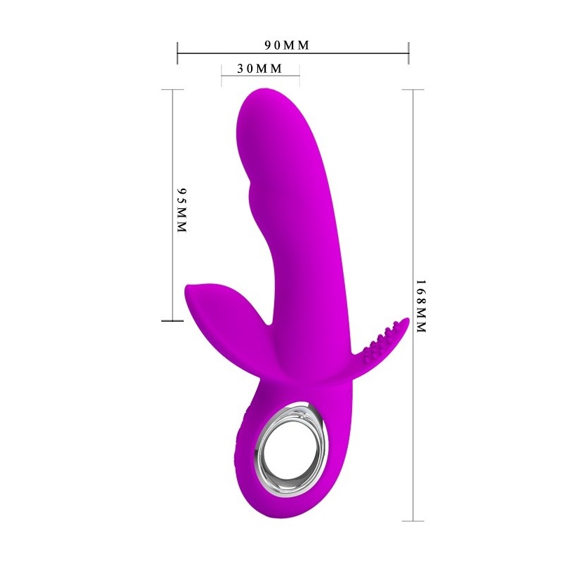 Wibrator HUMPHRAY USB z potrójną stymulacją (23 cm) - 7
