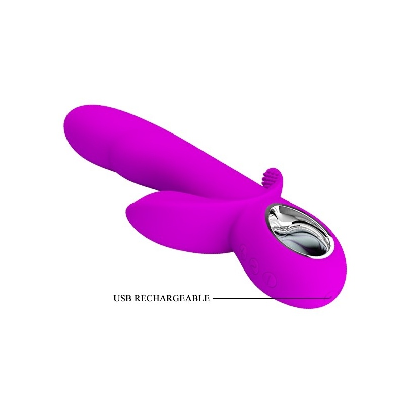 Wibrator HUMPHRAY USB z potrójną stymulacją (23 cm) - 9