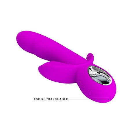 Wibrator HUMPHRAY USB z potrójną stymulacją (23 cm) - 9