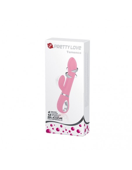 Wibrator Króliczek TERNENCE PINK 4 Rotacje 12 Funkcji - Wibratory Króliczki - 12