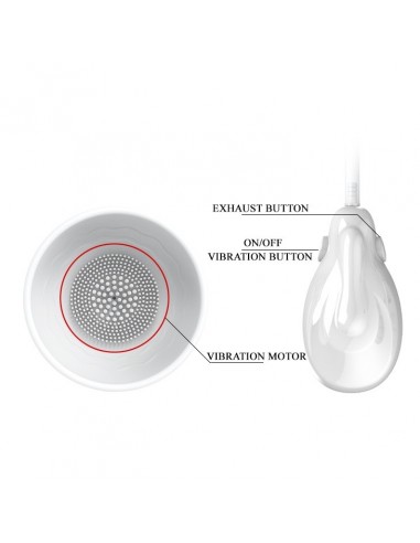 Pompka do piersi z wibracjami PRETTY LOVE - BREAST VIBRATING MASSAGER - Pompki do sutków i pochwy - 8