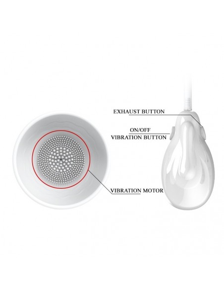 Pompka do piersi z wibracjami PRETTY LOVE - BREAST VIBRATING MASSAGER - Pompki do sutków i pochwy - 8