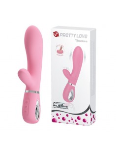 Miękki Wibator Króliczek THOMAS Pink 7 Funkcji - Wibratory Króliczki - 1 2