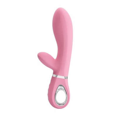 Wibrator podwójny Thomas z 7 trybami wibracji i stymulatorem łechtaczki, 20 cm - 1