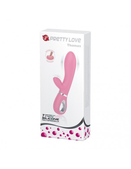 Miękki Wibator Króliczek THOMAS Pink 7 Funkcji - Wibratory Króliczki - 10