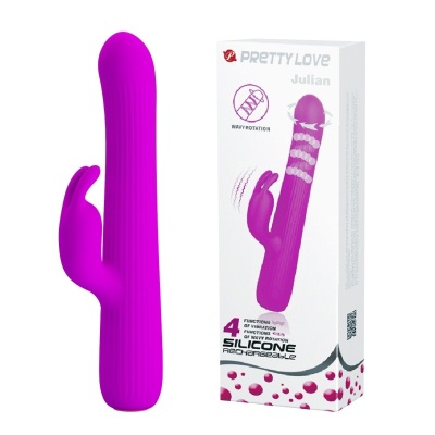 Wibrator Julian w kształcie kaktusa z rotacją i wibracjami, 22 cm - 1 2