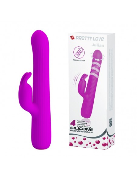 Wibrator króliczek - JULIAN USB 4 Rotacje 4 Funkcje - Wibratory Króliczki - 2