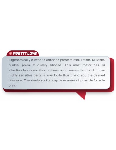 Korek analny wibrujący Pretty Love- Anal Plug 10-Function - Kulki i korki analne wibrujące - 3