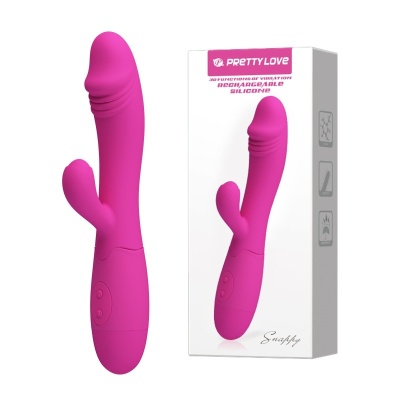 Wibrator Snappy z podwójnym silnikiem i stymulatorem łechtaczki ok. 20 cm - 1 2