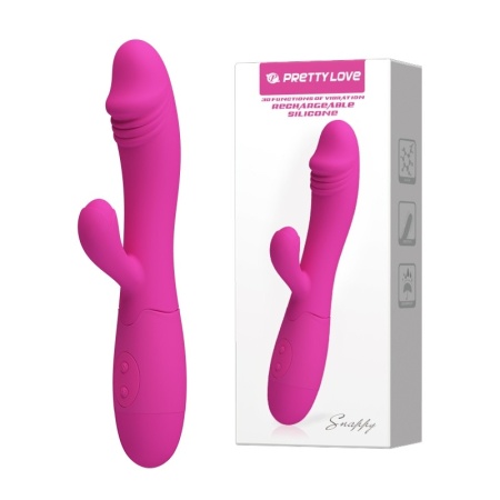 Wibrator Snappy z podwójnym silnikiem i stymulatorem łechtaczki ok. 20 cm - 2