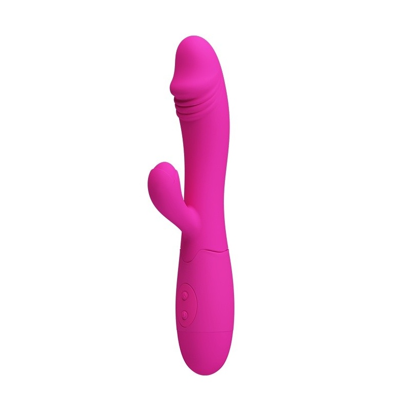 Wibrator Snappy z podwójnym silnikiem i stymulatorem łechtaczki ok. 20 cm - 1